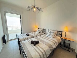 2 bedrooms, iron/ironing board, travel crib, WiFi