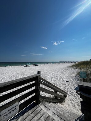Sun-loungers, beach towels