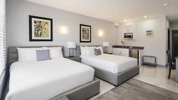 Comfort Quadruple Room | Premium bedding, pillowtop beds, iron/ironing board, free WiFi
