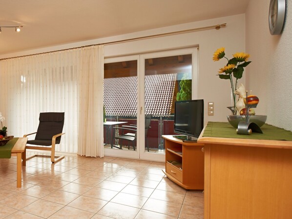 TV, DVD player, stereo