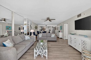 TV, DVD player, offices