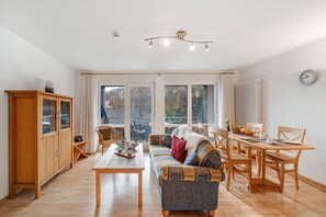 TV, DVD player, stereo