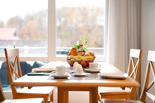 Dining - Holiday Apartment 'Waldblick' with Balcony and Wi-Fi (Biederbach)