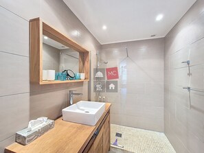 Regadera y secadora de cabello 