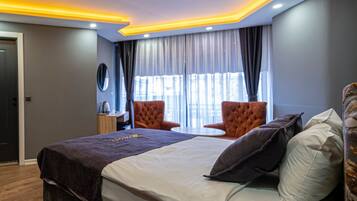 Egyptian cotton sheets, premium bedding, memory foam beds, minibar