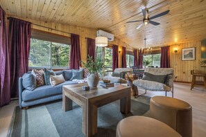 Smart TV, books, music library - Acadia Evergreen Retreat | Game Room • EV Charger • Sauna • Pets Welcome (Mount Desert)