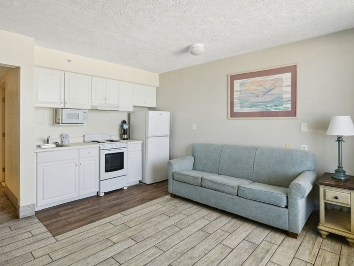 Relaxing Oceanview Room at Holiday Terrace – Top Floor, Free Parking, Pets OK!