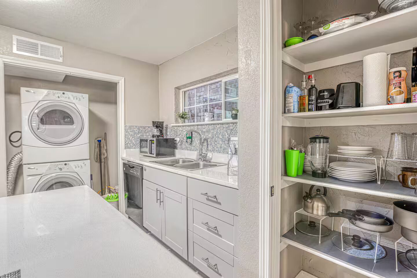 Microwave, oven, stovetop, dishwasher