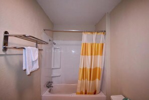 Room, 1 Queen Bed, Smoking | Bathroom | Free toiletries, hair dryer, towels