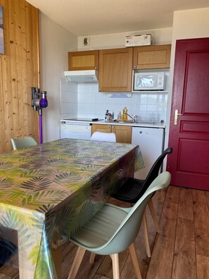Kühlschrank, Mikrowelle, Herdplatte, Geschirrspüler