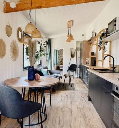 Small house by the water with canoe/kayak