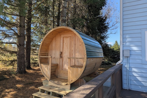 Custom made barrel sauna for the ultimate relaxation!