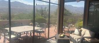 Mountain view on open space, 2BR Home w/Casita in SaddleBrooke Resort Community
