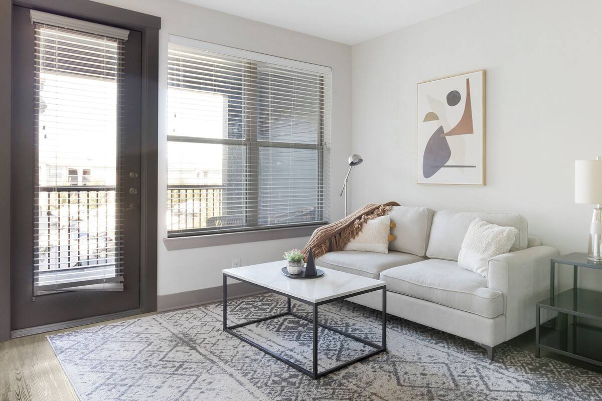 Apartment, 1 Bedroom | Living area | 50-inch TV with digital channels
