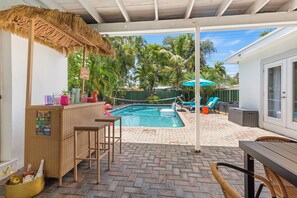 Outdoor pool, a heated pool