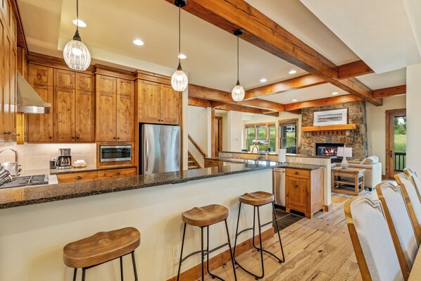 Fridge, microwave, oven, stovetop - Porches 1301 Cottonwood, Luxury Steamboat Springs (Steamboat Springs)