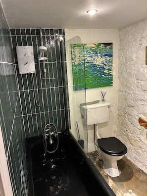 Secador de cabelo, toalhas de banho, sabonete, papel higiênico