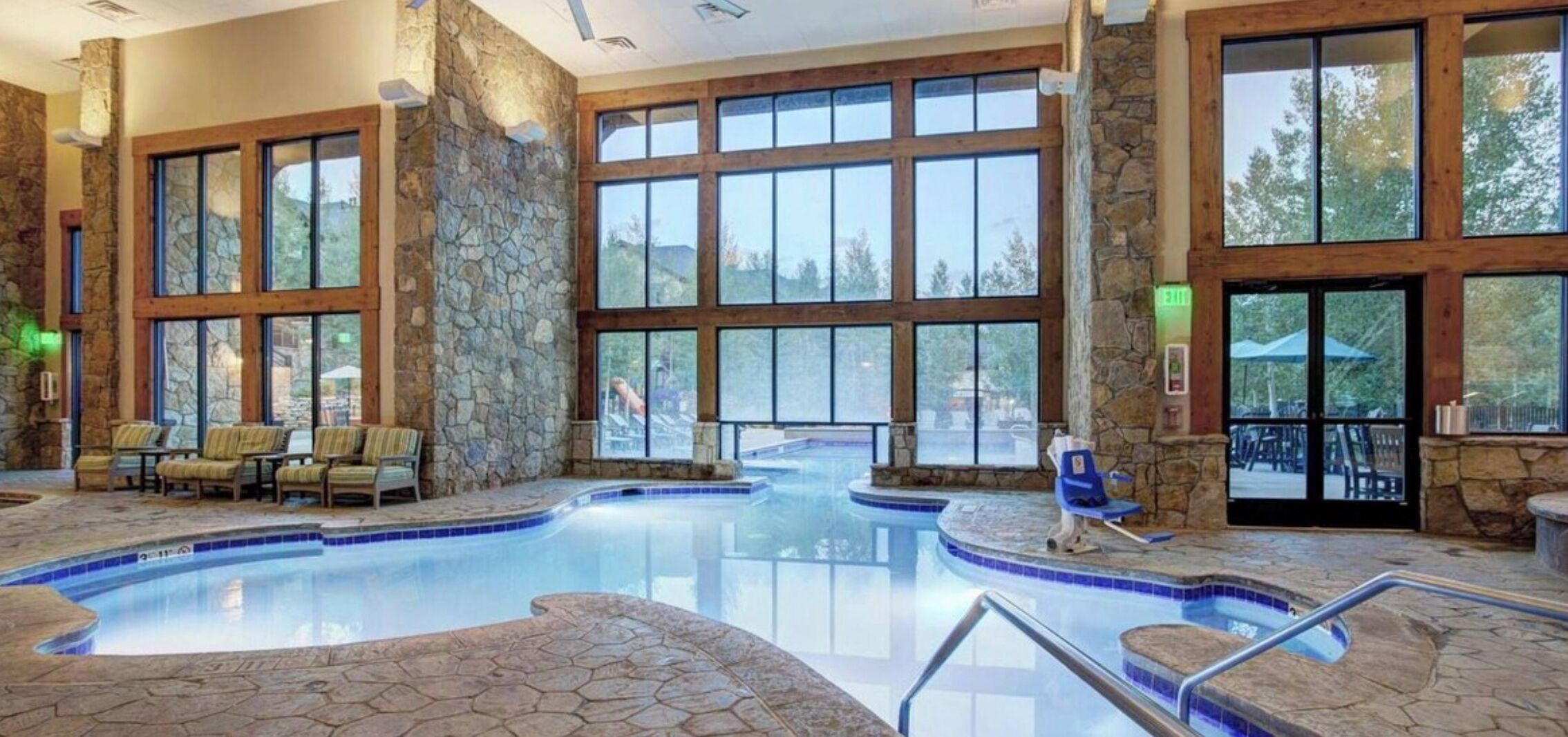 Indoor pool, outdoor pool