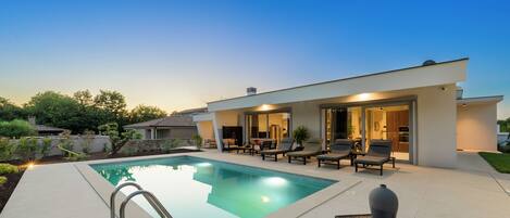 A heated pool
