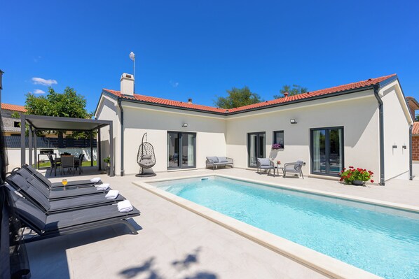A heated pool