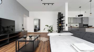 1 bedroom, iron/ironing board, bed sheets