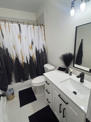 Towels, soap, toilet paper