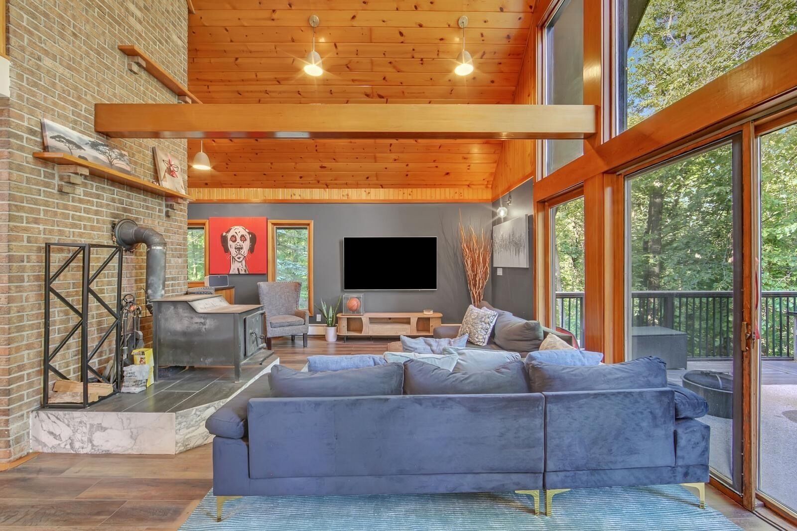 TV, fireplace, ping pong