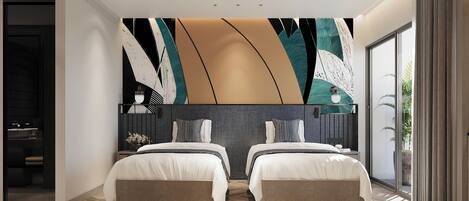 Minibar, in-room safe, desk, laptop workspace