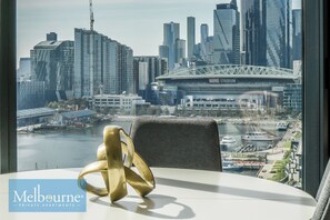 Two Bedroom Two Bathroom Apartments with Stadium & Harbour Views | Blackout curtains, iron/ironing board, cots/infant beds, free WiFi