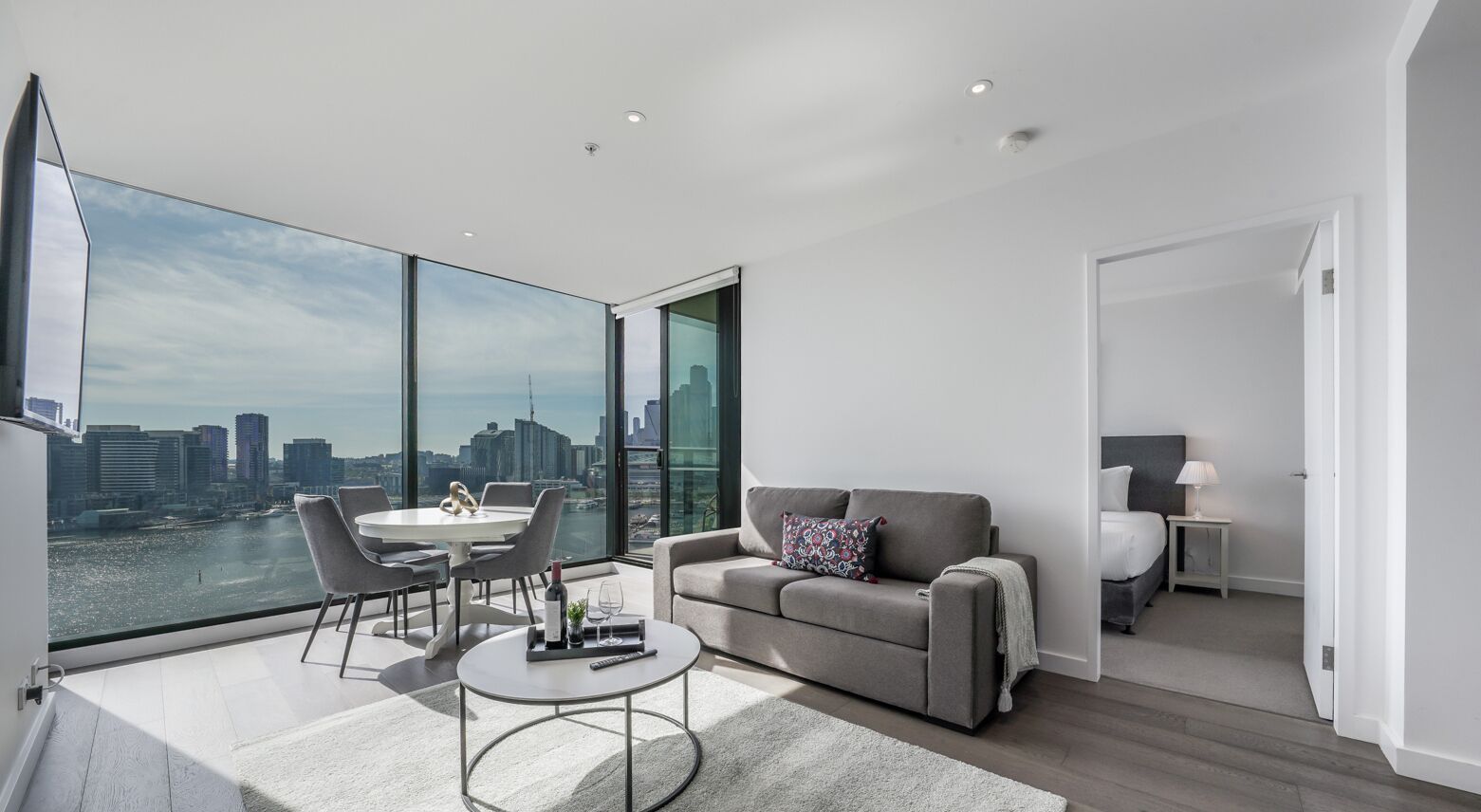 Two Bedroom Two Bathroom Apartments with Stadium & Harbour Views | Blackout drapes, iron/ironing board, cribs/infant beds, free WiFi