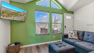 Smart TV, fireplace