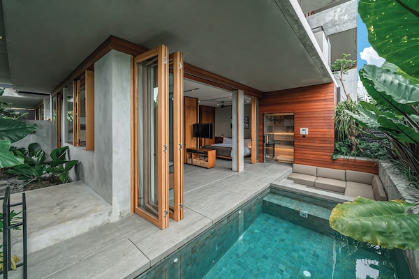 One-Bedroom Deluxe Apartment with Garden | Teras/patio