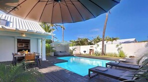 A heated pool