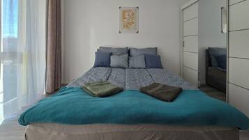 1 bedroom, iron/ironing board, travel crib, free WiFi