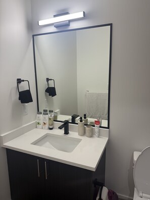 Towels, soap, toilet paper