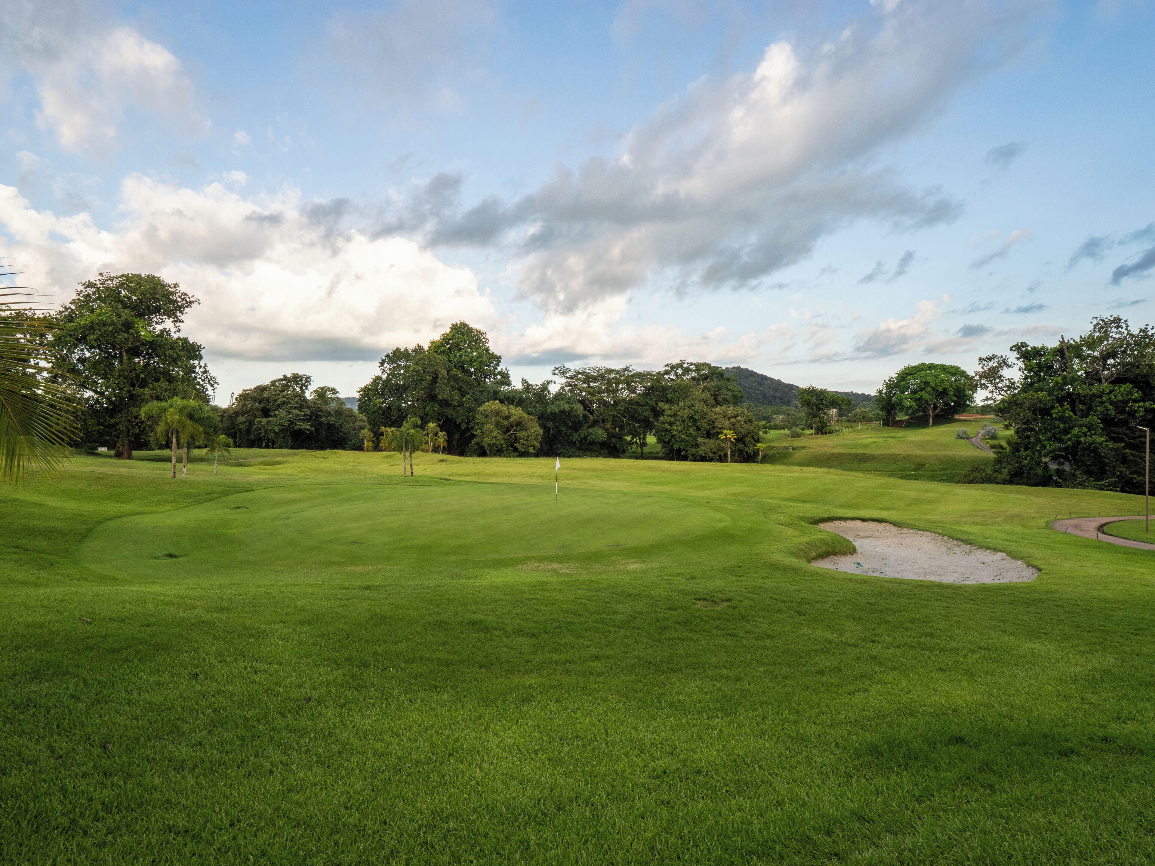 Uitzicht op de golfbaan
