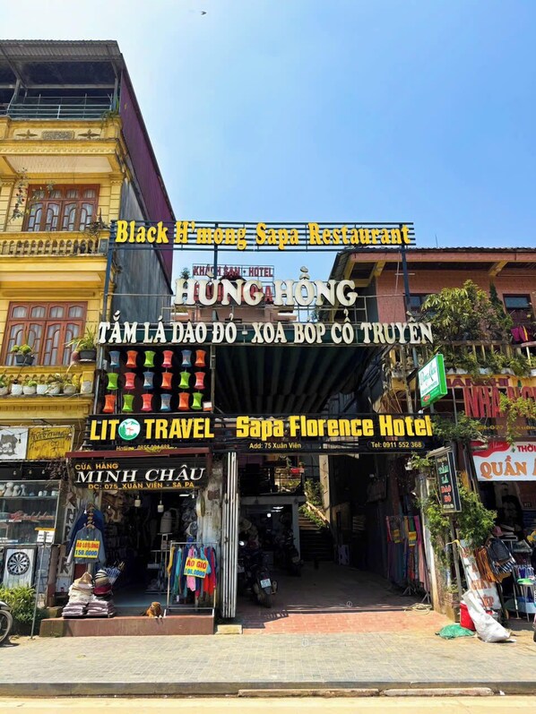 A szálláshely homlokzata