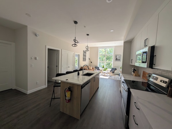 Microwave, oven, stovetop, dishwasher