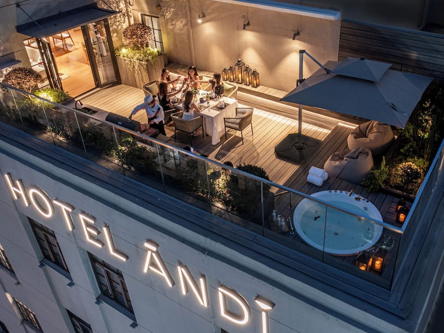 Luxury Suite, 1 Queen Bed, Patio, City View | Terrace/patio