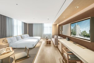 Chambre avec lits jumeaux de style japonais, 2 grands lits, non-fumeurs | Espace de travail pour ordinateur portable, rideaux occultants