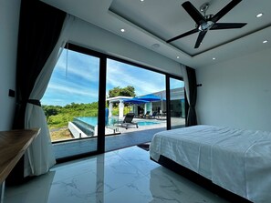 4 bedrooms, iron/ironing board, WiFi, bed sheets - 3 minutes walk from the beach luxury villa with personal pool and view (Surat Thani)
