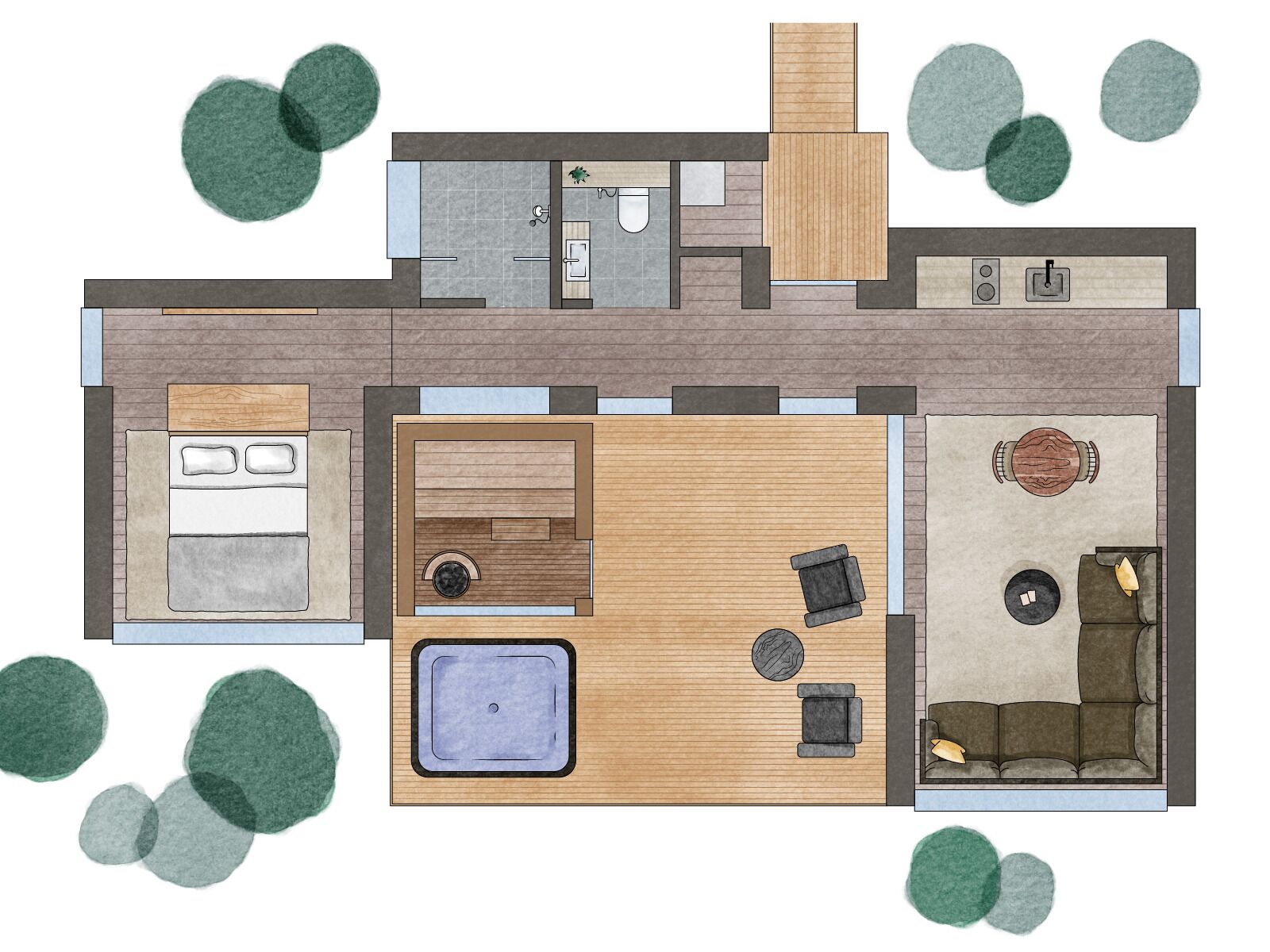 Villa Deluxe, vue fleuve