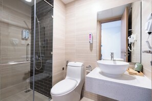 Superior Apartment, 2 Bedrooms | Bathroom | Shower, hair dryer, slippers, towels - Duxton House Saigon - Near Bui Vien walk street - Ben Thanh Market (Ho Chi Minh City)