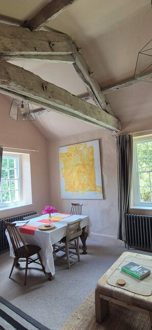 Dining - High spec, self contained apartment with garden in Georgian Manor House (Llangattock)