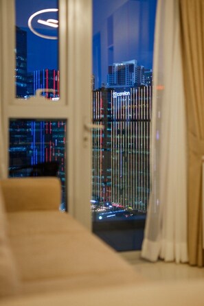 Luxury Condo, Balcony, City View | Living area