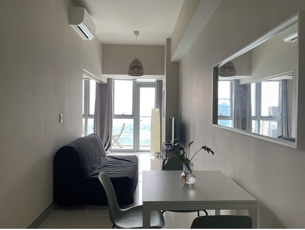 Suite Premium, balcon | Coin séjour