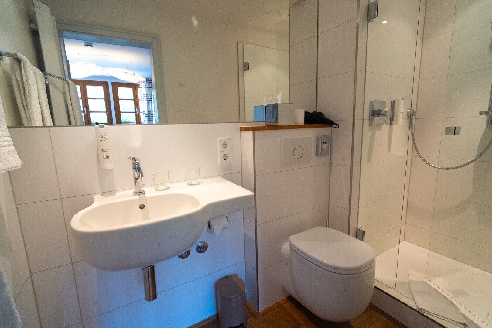 Shower, hair dryer