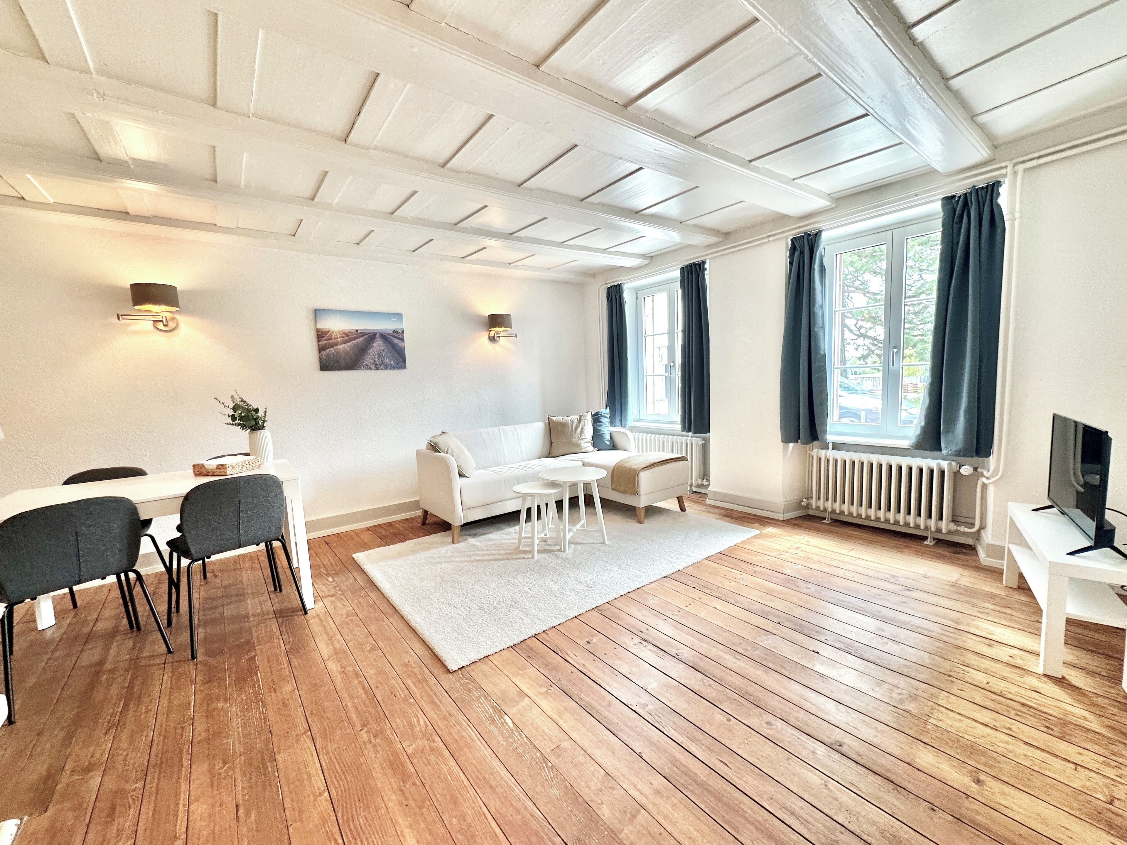 Business Apartment | Living area | Flat-screen TV