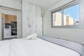 Διαμέρισμα, Θέα στην Πόλη | Κουρτίνες συσκότισης, σίδερο/σιδερώστρα, δωρεάν Wi-Fi 
