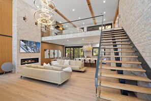 Interior - Luxurious 6 Bedroom Retreat! A/C! Oversized Swim Spa/Hot Tub! Newly Built! Outdoor Fire Pit & Seating! Sprawling Deck Space! Game & Entertainment Room! (Big Bear Lake)